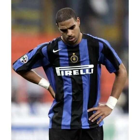 Adriano Inter Milan 2004 2005 Long Sleeve Soccer Jersey Shirt M - Picture 9 of 9